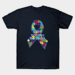 Autism Awareness Puzzle Ribbon Design T-Shirt